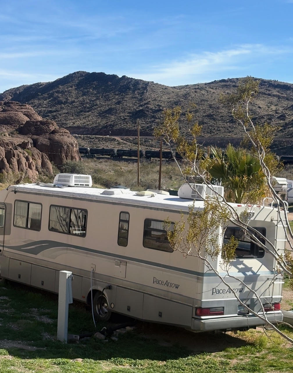 RV sites at Canyon West with mountain views